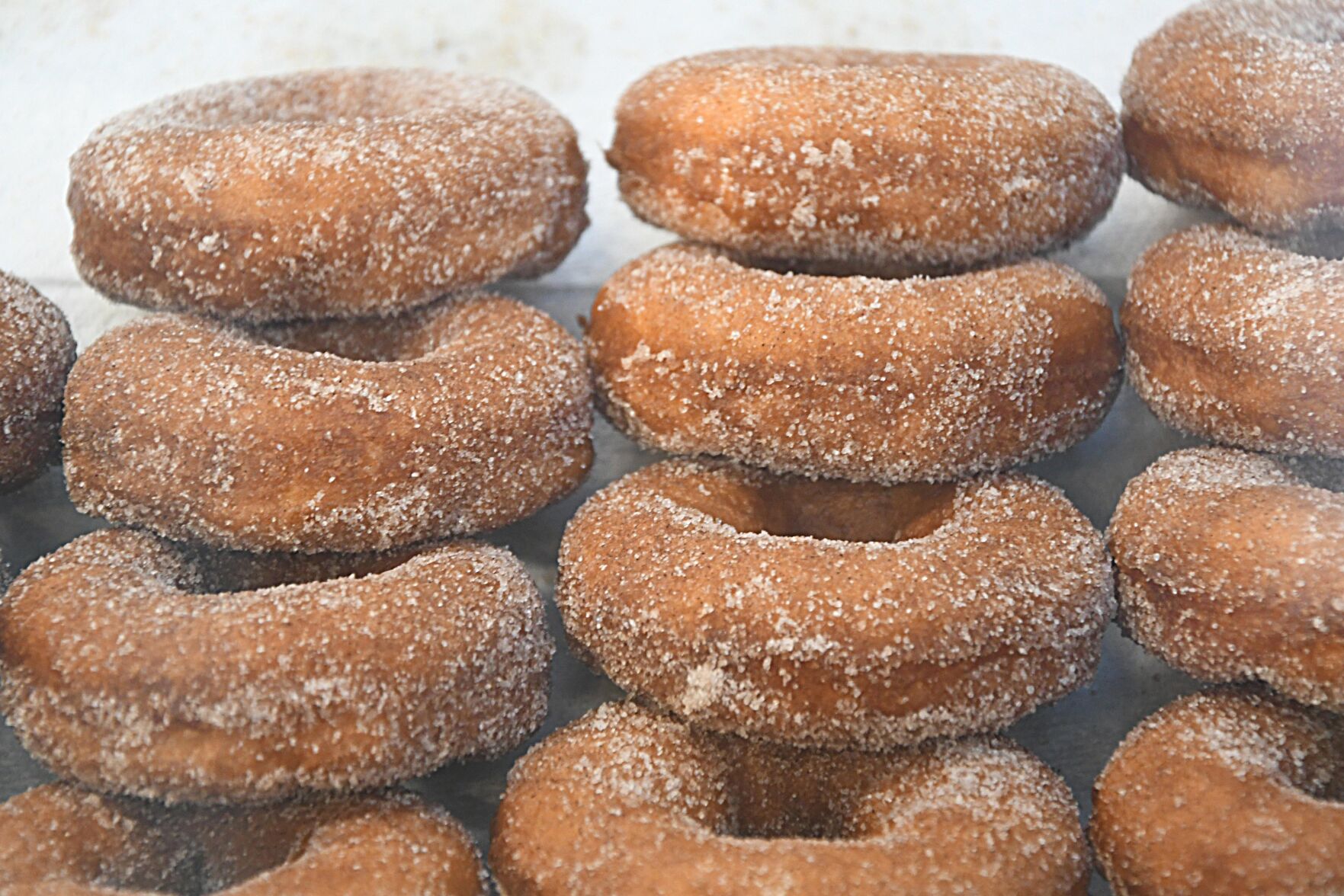 Making cider donuts in Manchester